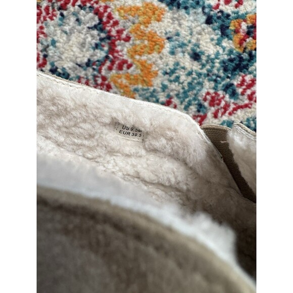 Vince Verrell Backless Shearling Lined Sneakers Taupe Suede Leather Size 9.5M - Picture 6 of 8